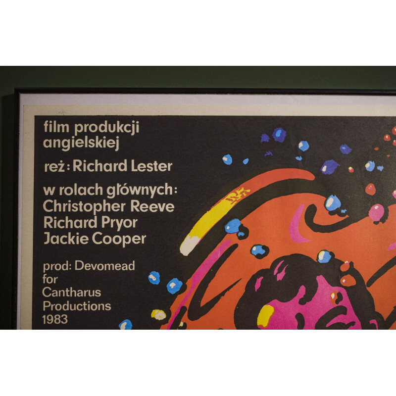 Cartaz do filme Vintage "Super-Homem III" de Waldemar Świerz, Polónia 1985
