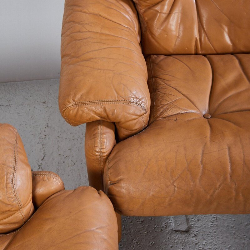 Conjunto de sofás vintage Coronado de Afra y Tobia Scarpa para B