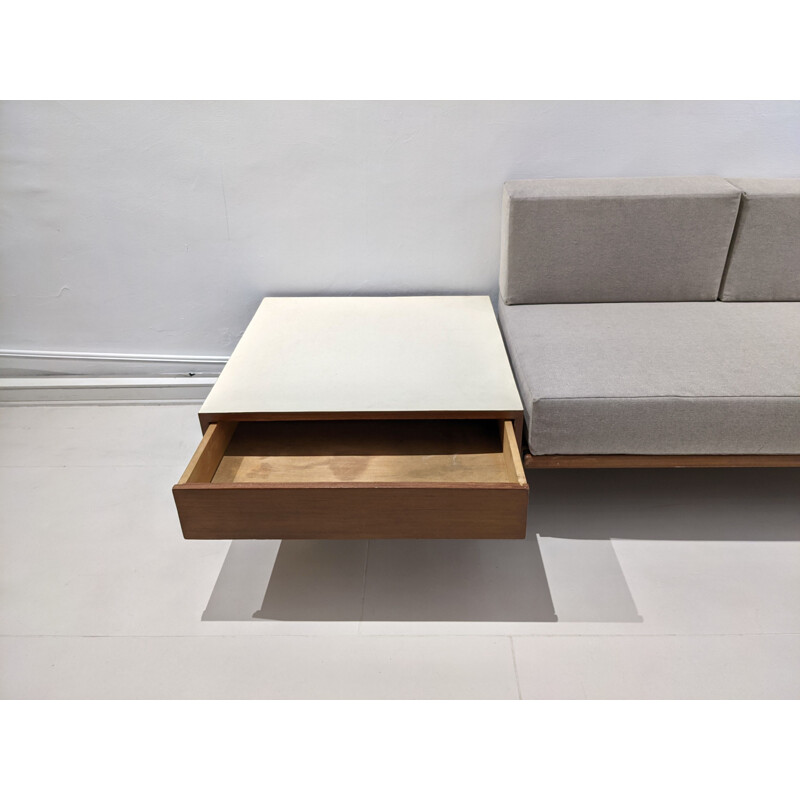 Banquette à caisson vintage Cansado par Charlotte Perriand 1954