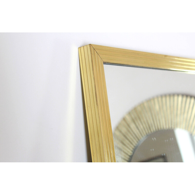 Vintage mirror with gilded iron structure, 1970