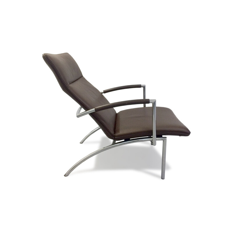 Vintage Brown leather reclining chair by Peter Maly for COR 1992s