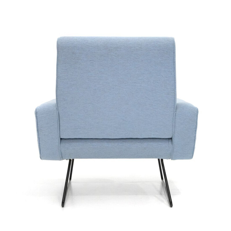 Sillón vintage en tela azul claro 1960