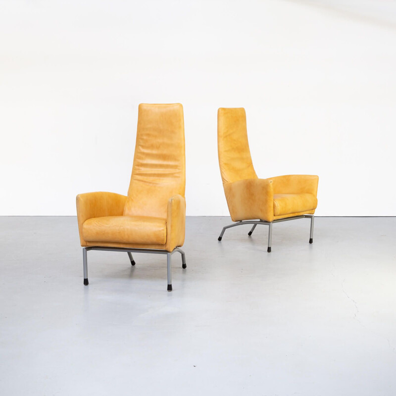 Pair of vintage Gerard van den Berg fauteuils for Label 1990s