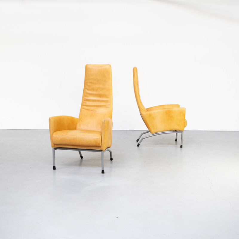Pair of vintage Gerard van den Berg fauteuils for Label 1990s