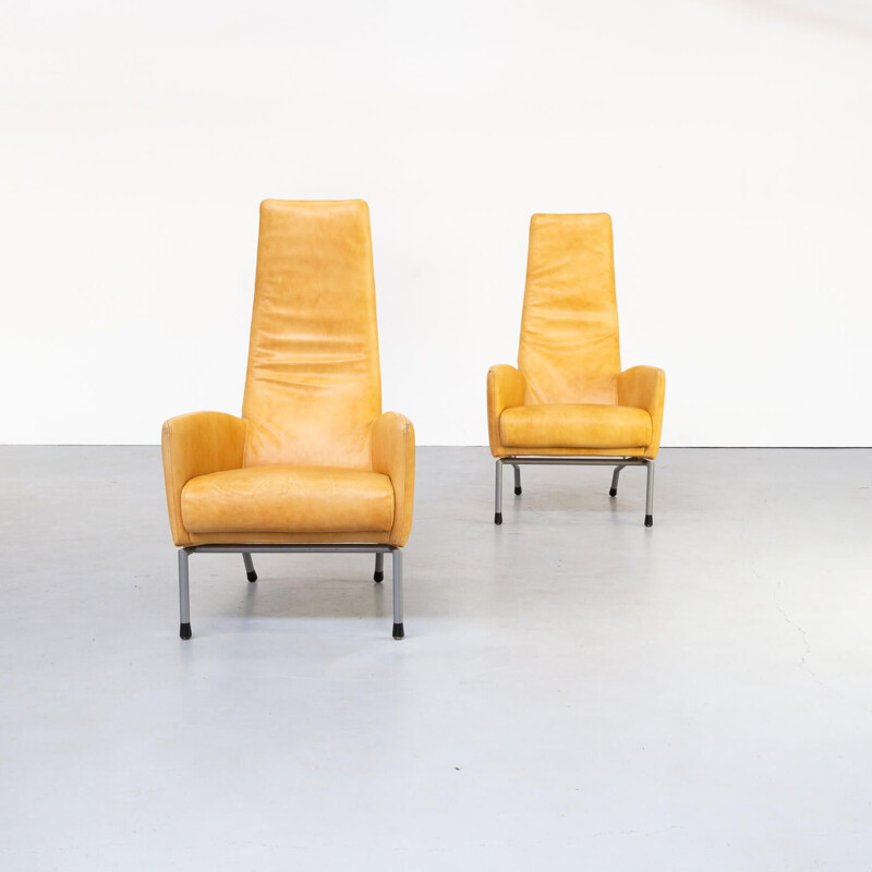 Pair of vintage Gerard van den Berg fauteuils for Label 1990s