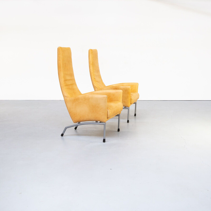 Paire de fauteuils vintage Gerard van den Berg pour Label 1990