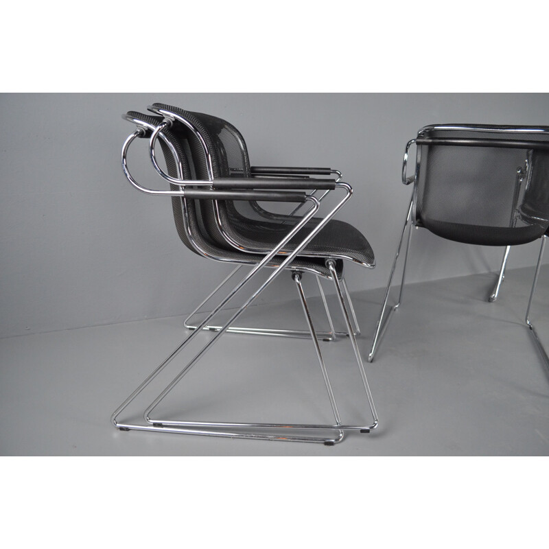 Lot de 6 chaises vintage "penelope" par Charles Pollock & Castelli 1982