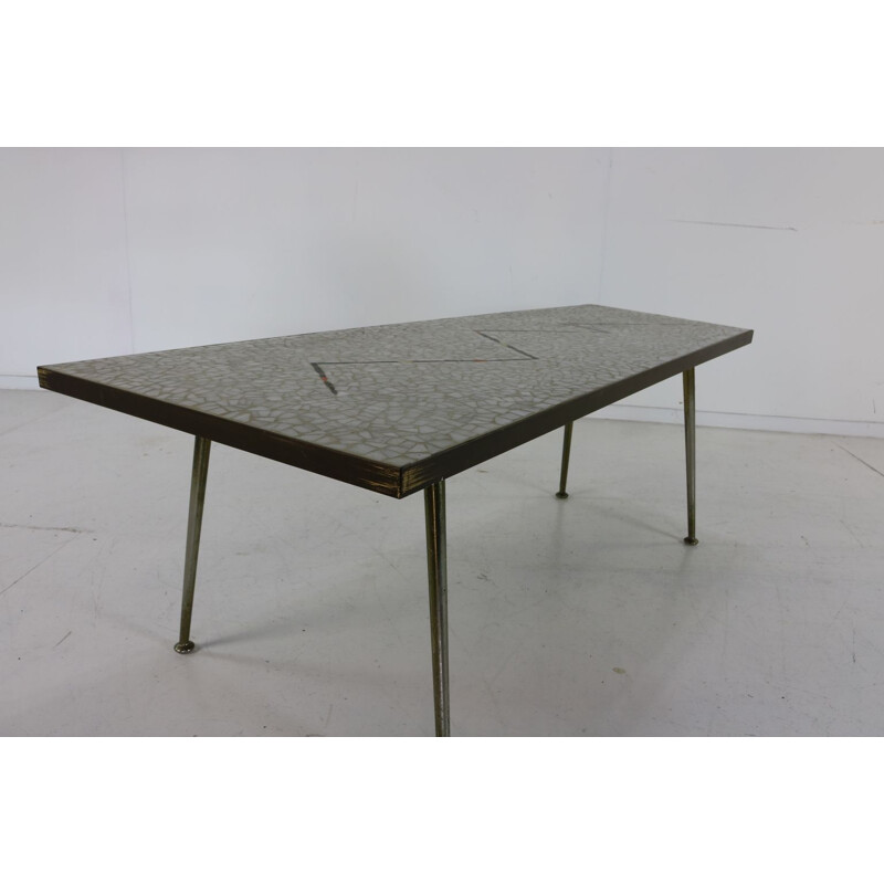 Vintage mosaic coffee table by Berthold Müller, Germany 1960