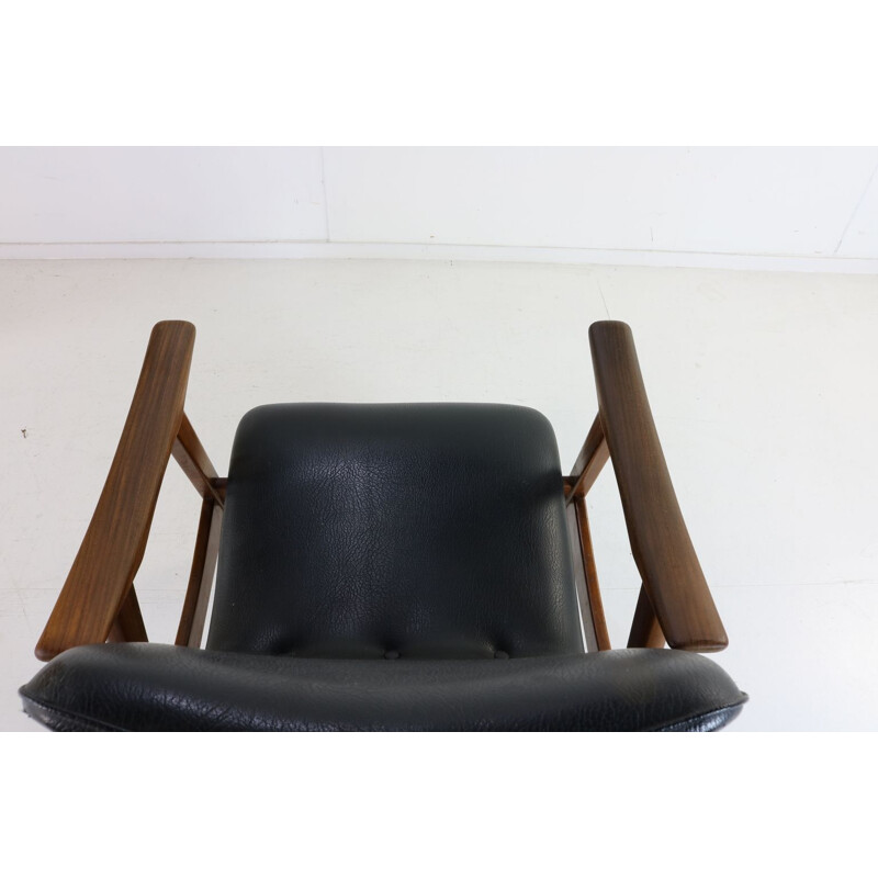 Vintage Teakwood easy chair for WeBe by Louis van Teeffelen