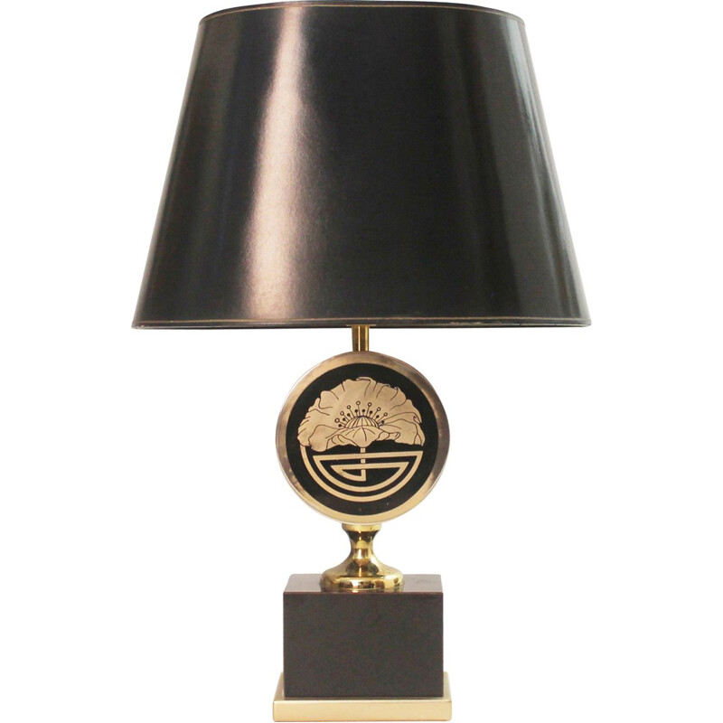 Vintage lacquered metal table lamp, 1960