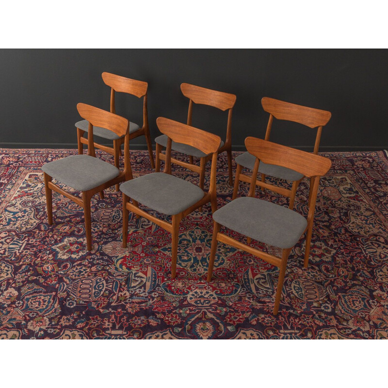 Set of 6 vintage Chairs by Schionning & Elgaard for Randers Møbelfabrik, Denmark 1950s