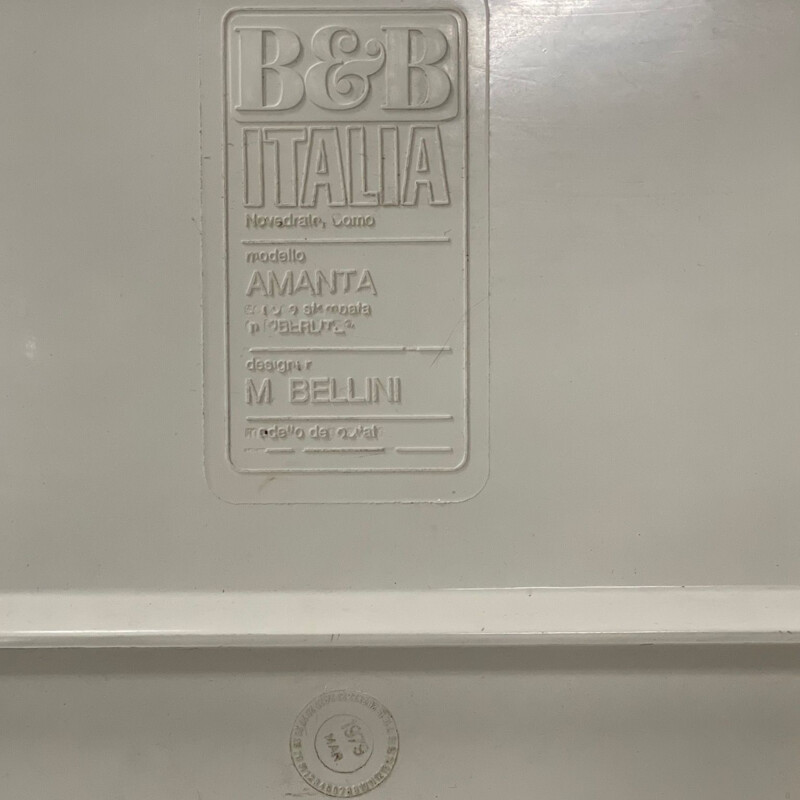 Canapé vintage modulaire Amanta en cuir par Mario Bellini pour B&B, Italie 1966
