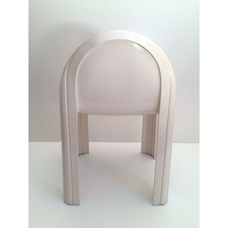 Vintage White chair model 4854 by Gae Aulenti for Kartell 1970s