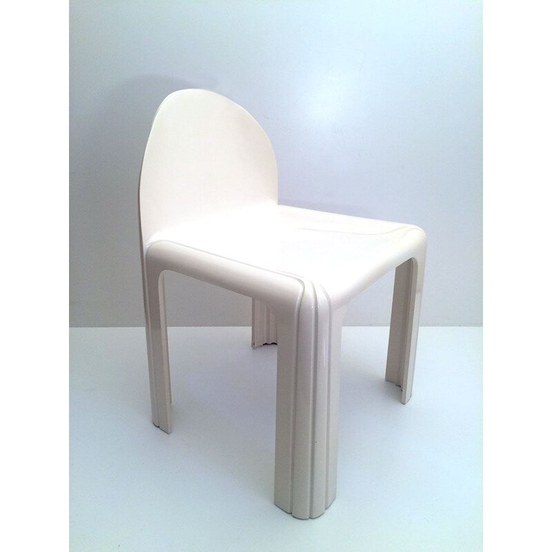 Vintage White chair model 4854 by Gae Aulenti for Kartell 1970s