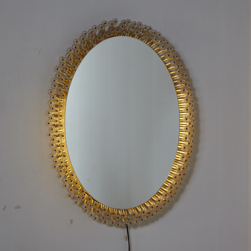 Vintage Backlit Mirror by Emil Stejnar for Rupert Nikoll 1950s