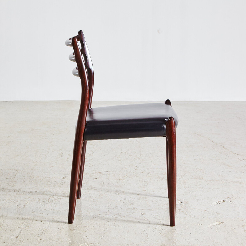 Conjunto de 6 cadeiras de pau-rosa vintage Modell 78 de Niels Otto Moller para J.L. Mollers Mobelfabrik 1960