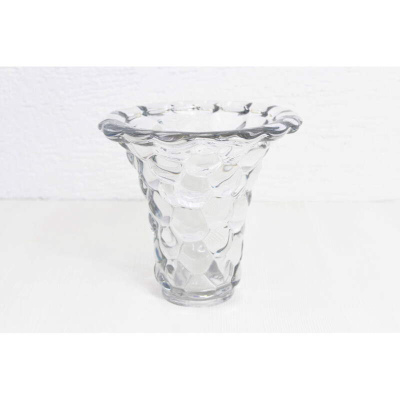 Vintage crystal vase from the art deco period