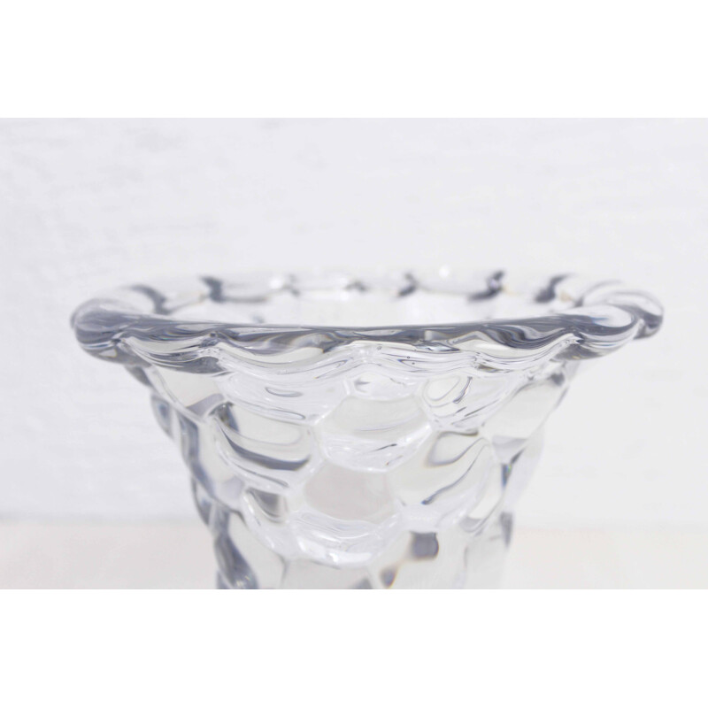 Vintage crystal vase from the art deco period