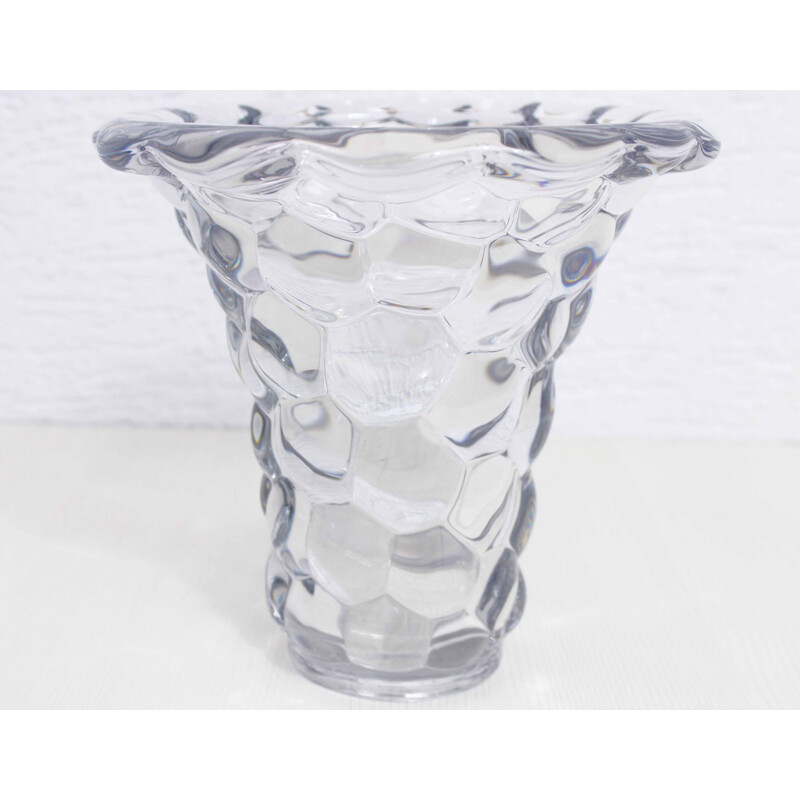 Vintage crystal vase from the art deco period