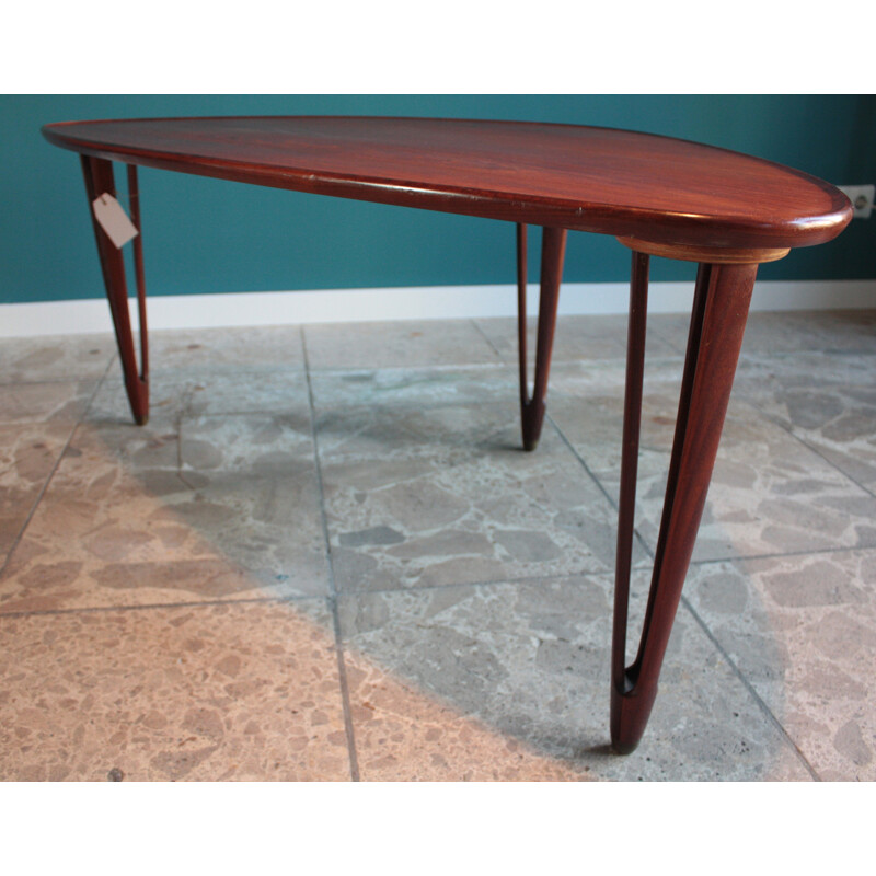 Tripod coffee table in teak, BC Mobler - 1950s