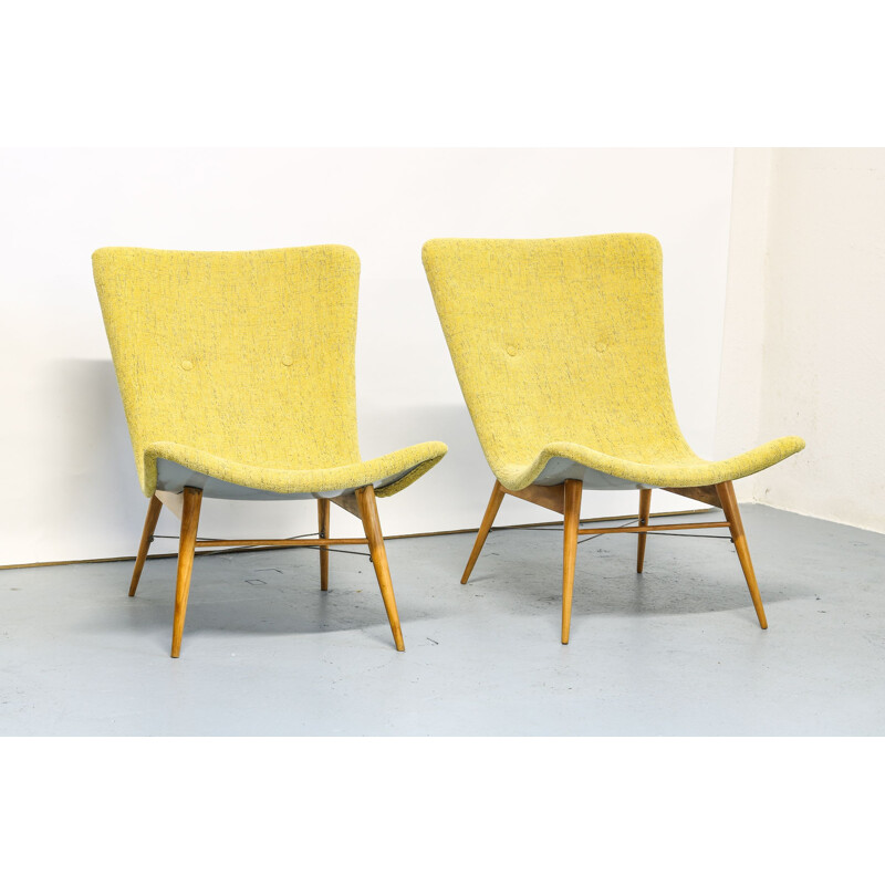 Pair of vintage Chair by Miroslav Navrátil, Czechoslovakia 1968s