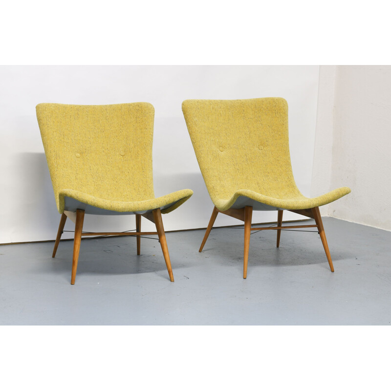 Pair of vintage Chair by Miroslav Navrátil, Czechoslovakia 1968s