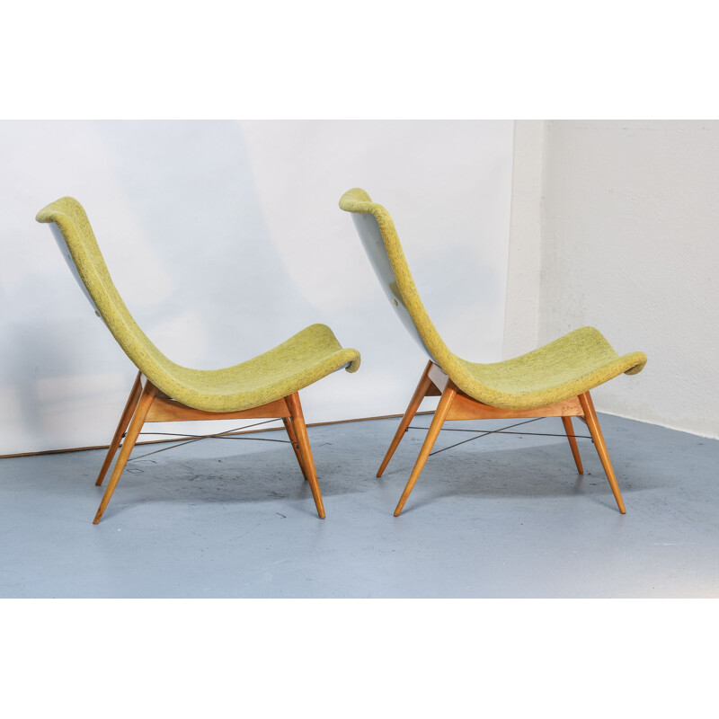 Pair of vintage Chair by Miroslav Navrátil, Czechoslovakia 1968s