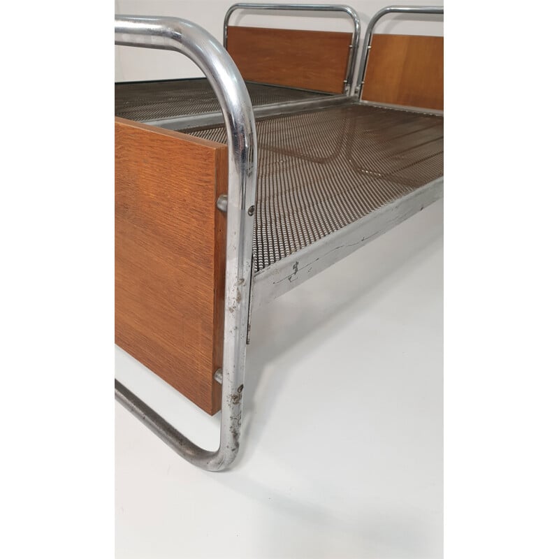 Vintage Art Deco Chrome Beds 1950s