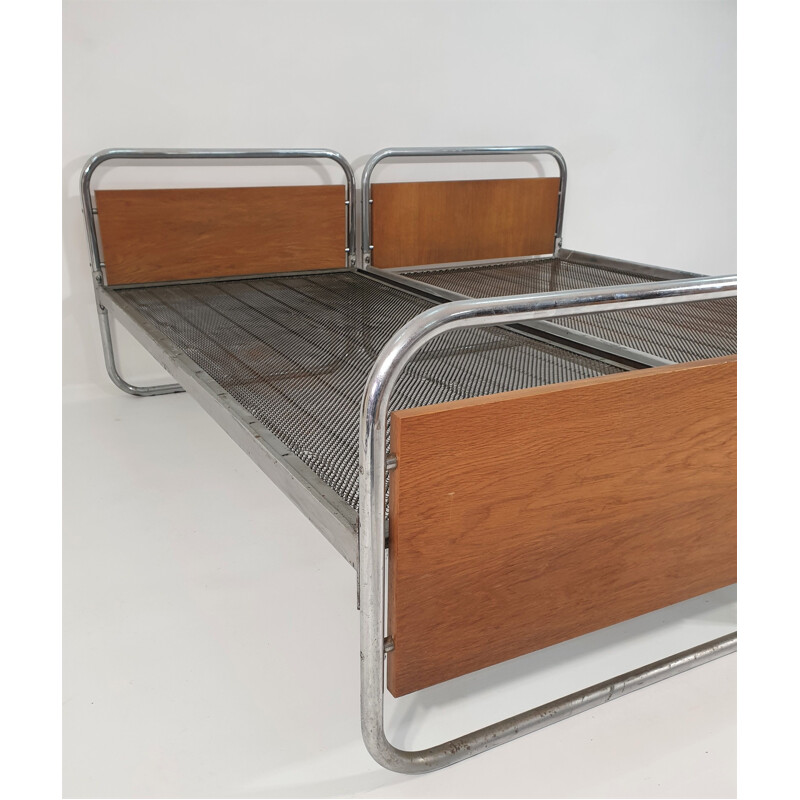 Vintage Art Deco Chrome Beds 1950s