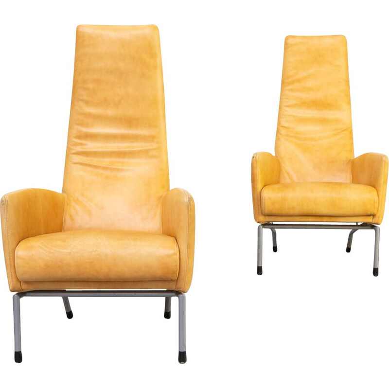 Pair of vintage Gerard van den Berg fauteuils for Label 1990s