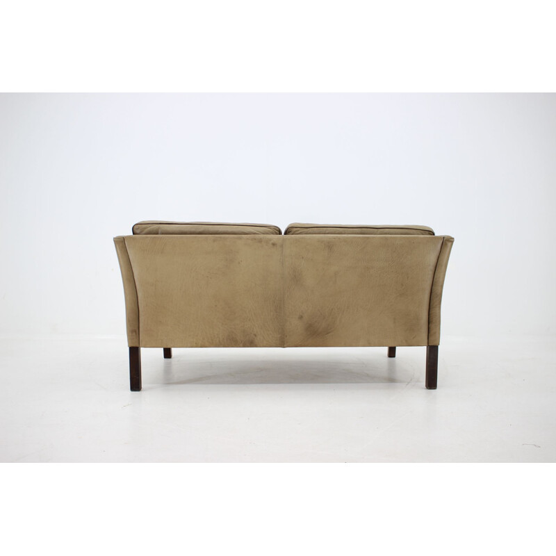 Vintage 2-Seater Leather Sofa, Danish 1960s