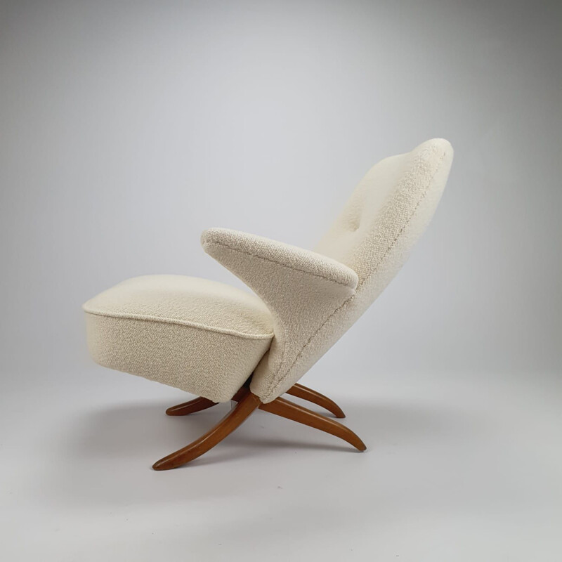 Silla pingüino moderna vintage de Theo Ruth para Artifort, 1950