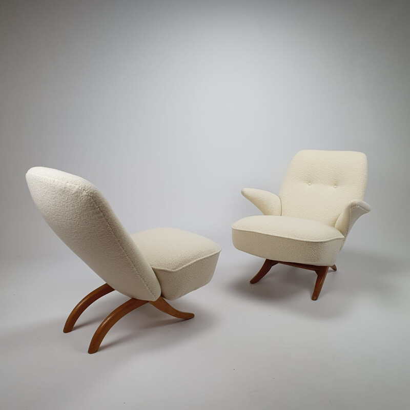 Silla pingüino moderna vintage de Theo Ruth para Artifort, 1950