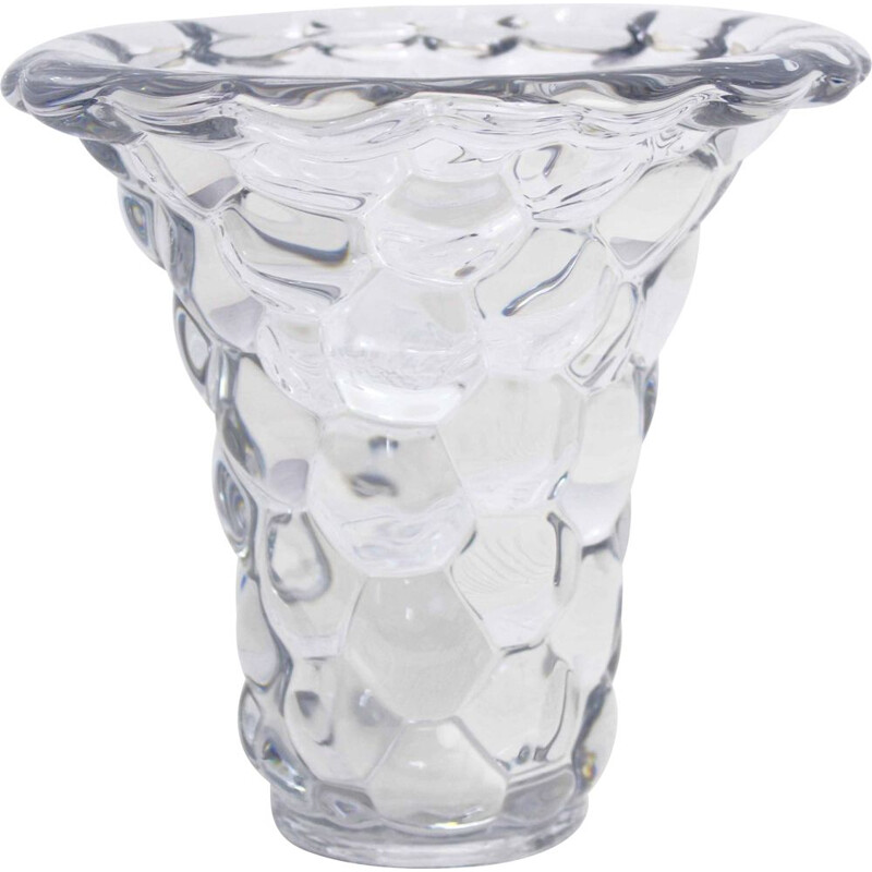 Vintage crystal vase from the art deco period