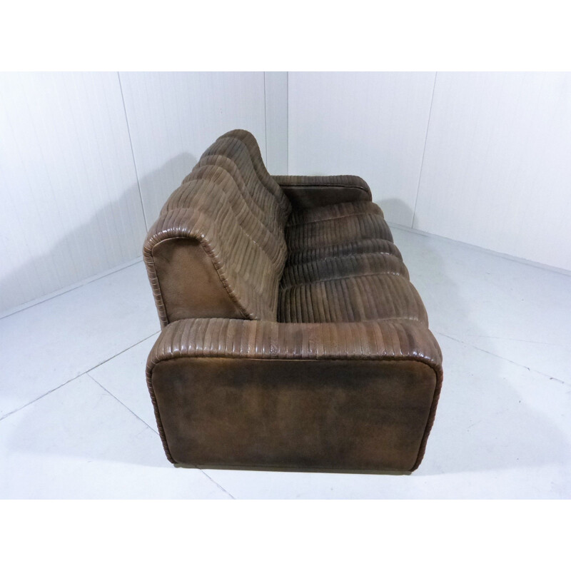 Vintage Patchwork leather sofa by Ernst Lüthy De Sede 1960s