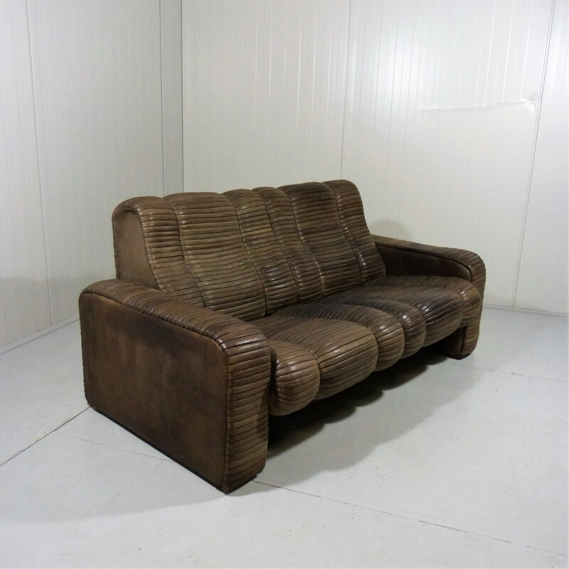 Vintage Patchwork leather sofa by Ernst Lüthy De Sede 1960s