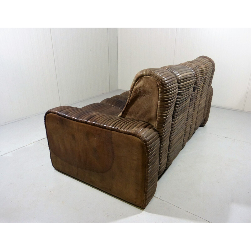 Vintage Patchwork leather sofa by Ernst Lüthy De Sede 1960s