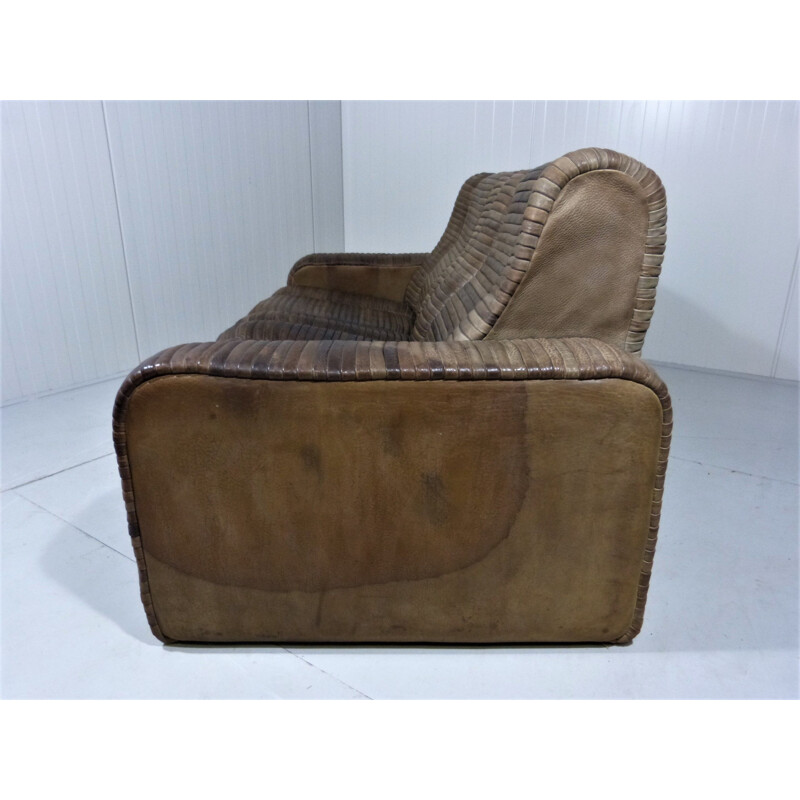 Vintage Patchwork leather sofa by Ernst Lüthy De Sede 1960s