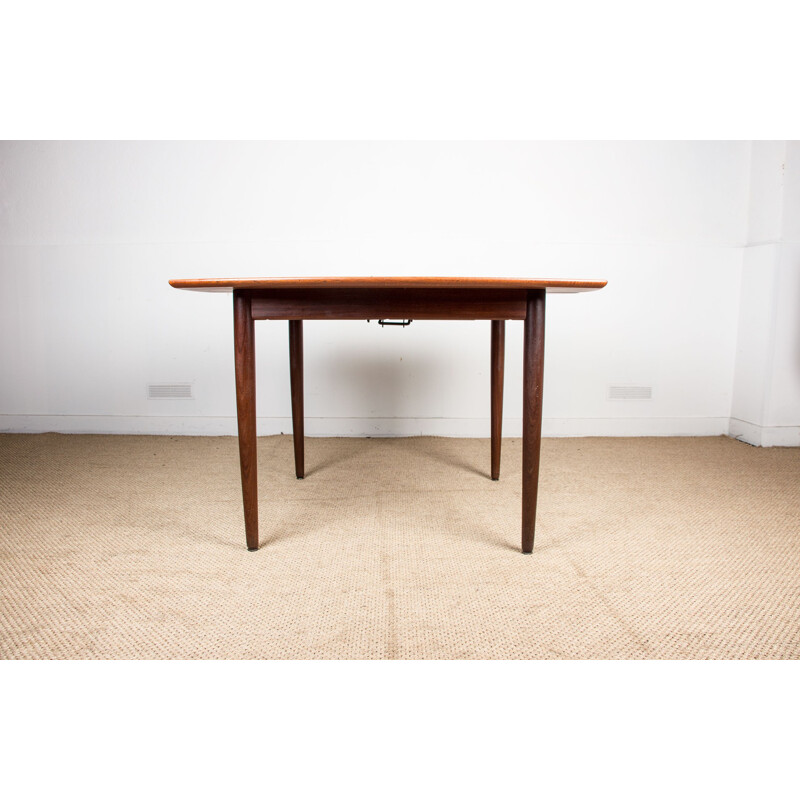 Large vintage square teak dining table by Henry Walter Klein, Danish 1960s