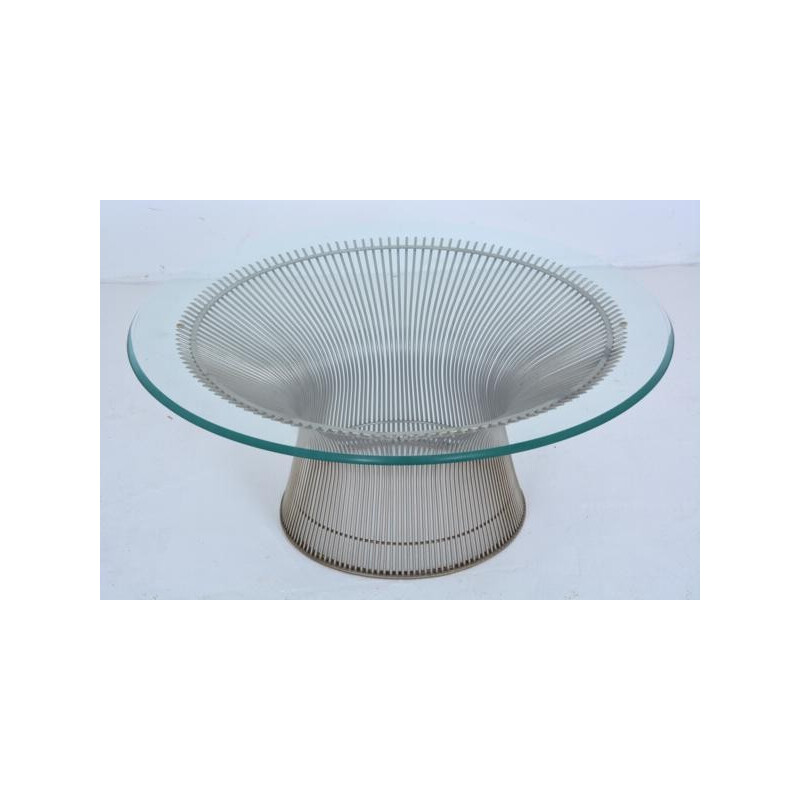 Knoll "1725A" coffee table in metal and glass, Warren PLATNER - 1970s