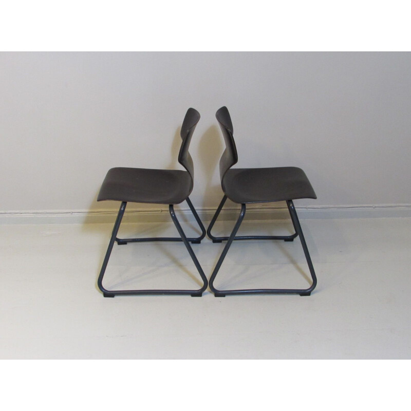 Set of 6 vintage Pagholz chairs by Adam Stegner for Flötotto 1960s