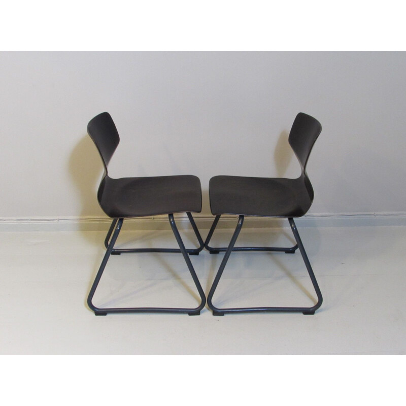 Suite de 6 chaises vintage Pagholz par Adam Stegner pour Flötotto 1960