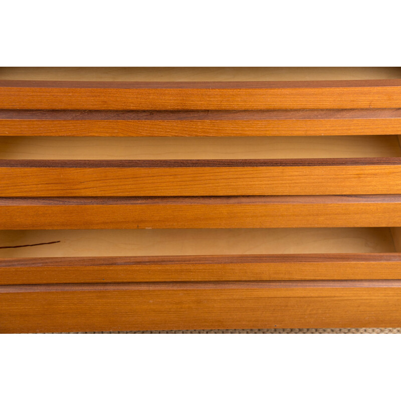 Vintage teak chest of 3 large drawers by Poul Cadovius for Cado, Danish 1960s