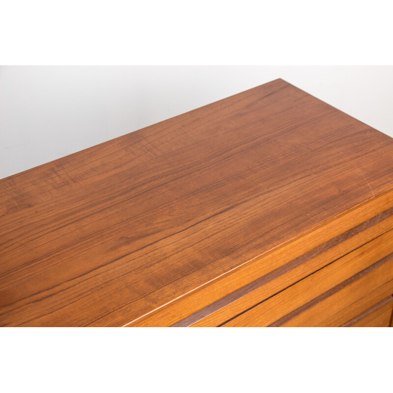 Vintage teak chest of 3 large drawers by Poul Cadovius for Cado, Danish 1960s