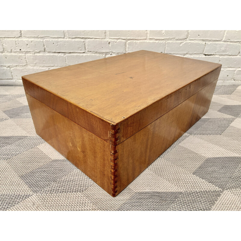 Vintage Wooden Storage Box 1950s