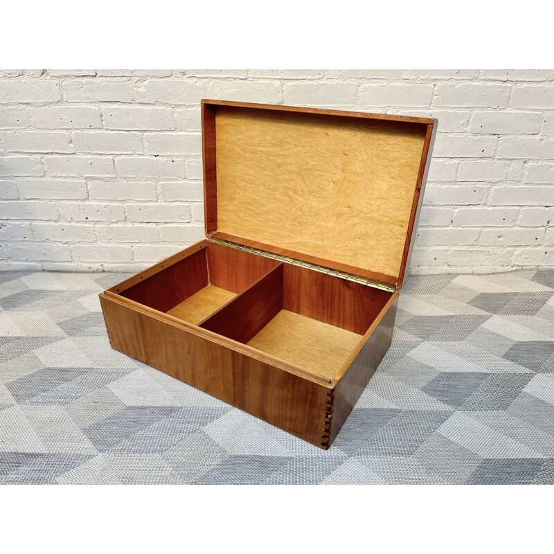 Vintage Wooden Storage Box 1950s