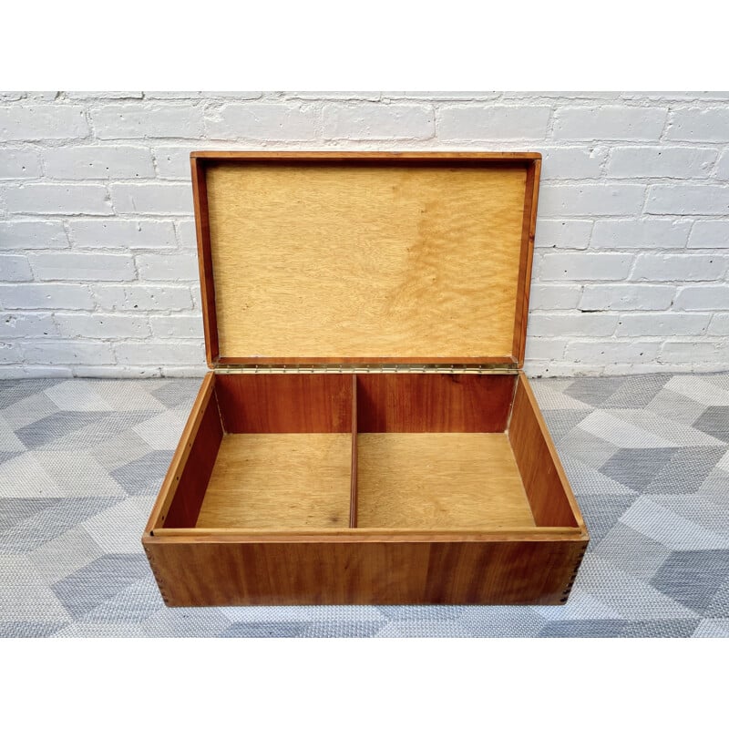 Vintage Wooden Storage Box 1950s