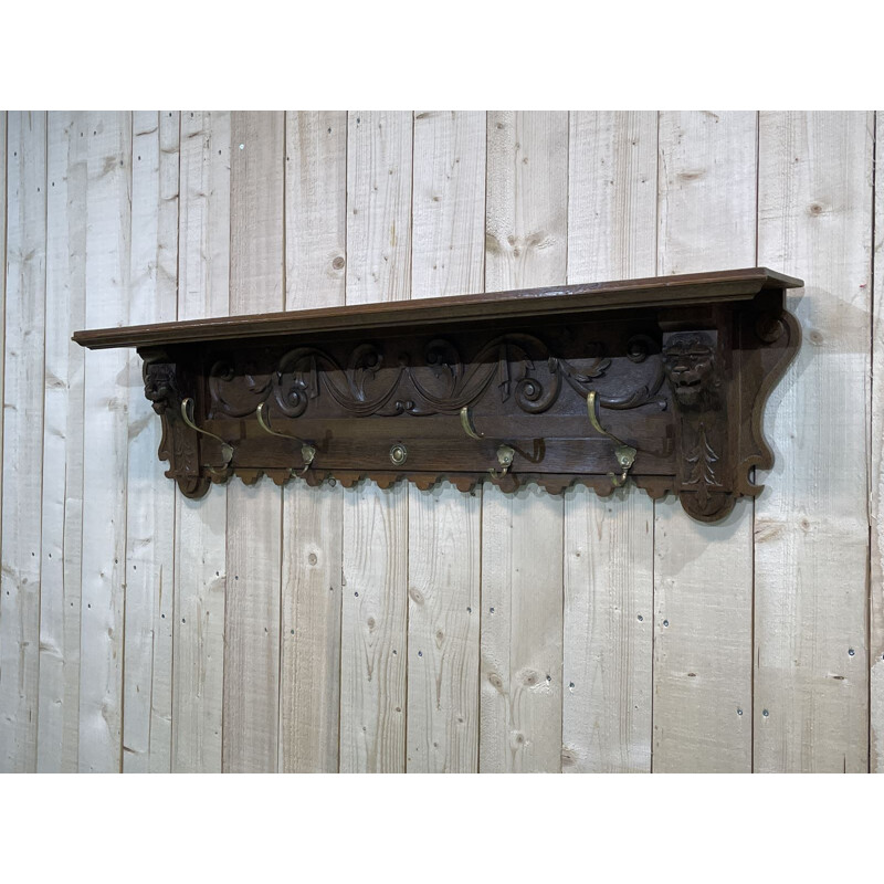 Vintage oak coat rack 1930s