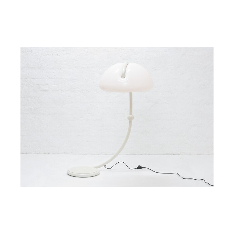 Martinelli Luce "Serpente" floor lamp in white perspex, Elio MARTINELLI - 1965