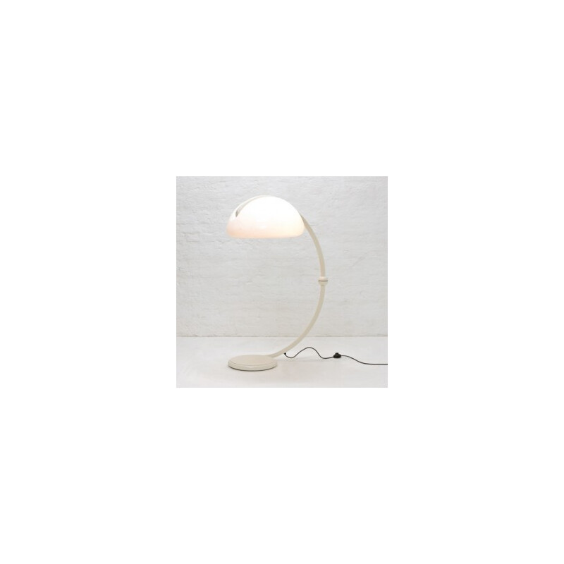 Martinelli Luce "Serpente" floor lamp in white perspex, Elio MARTINELLI - 1965